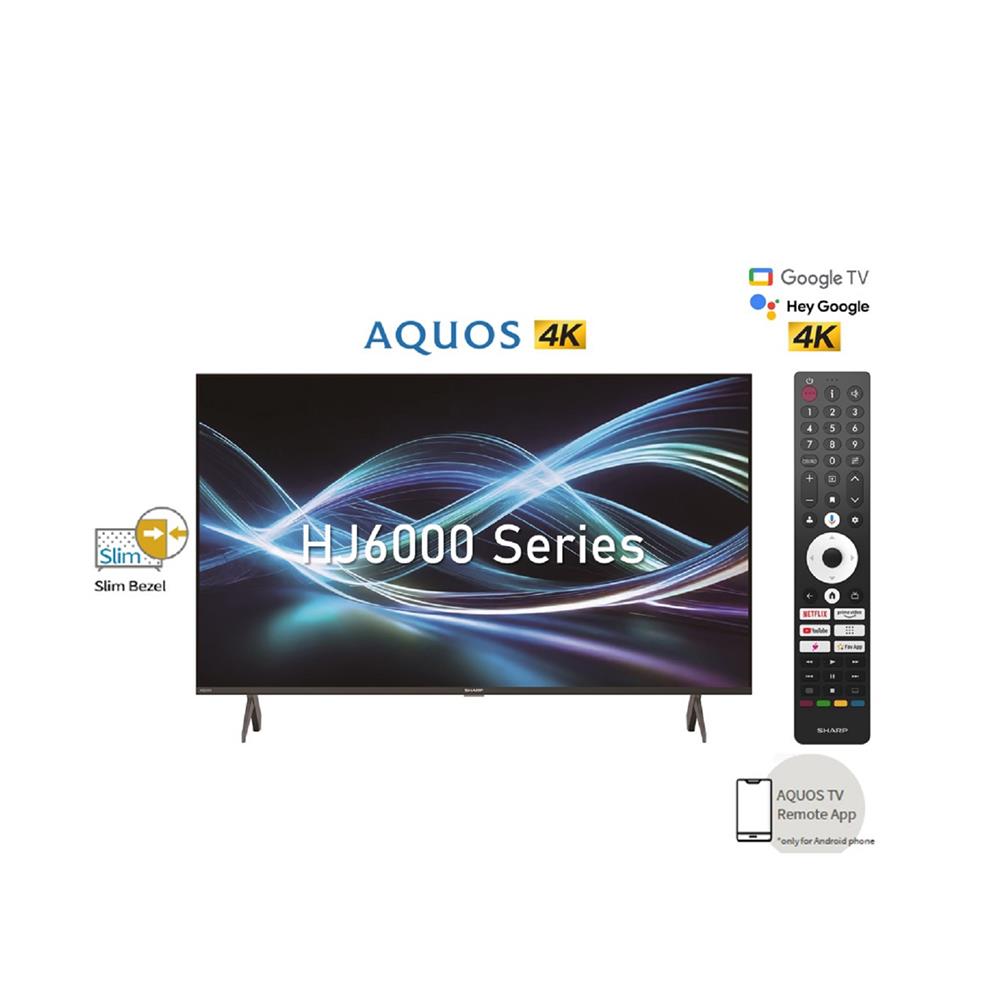 ทีวีแอลอีดี 75 นิ้ว SHARP (4K, LED, GOOGLE TV) 4T-C75HJ6000X