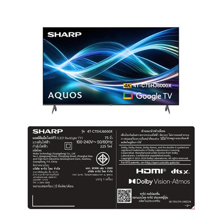 ทีวีแอลอีดี 75 นิ้ว SHARP (4K, LED, GOOGLE TV) 4T-C75HJ6000X_8