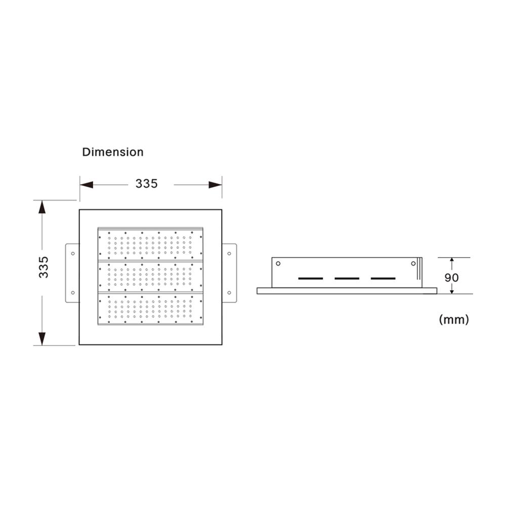 โคมฝังฝ้า LED SHINING CANOPY PREMIUM FT-SED-FIX-078 100 วัตต์ DAYLIGHT