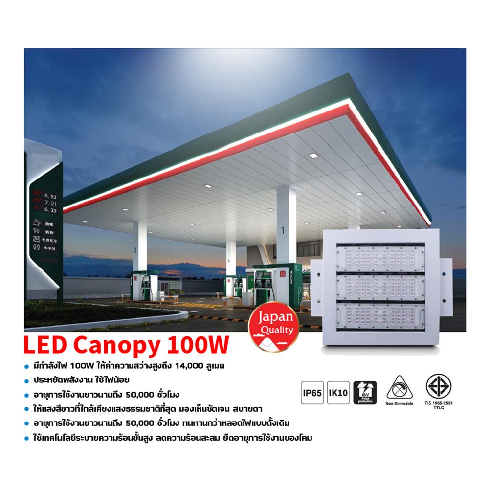 โคมฝังฝ้า LED SHINING CANOPY PREMIUM FT-SED-FIX-078 100 วัตต์ DAYLIGHT