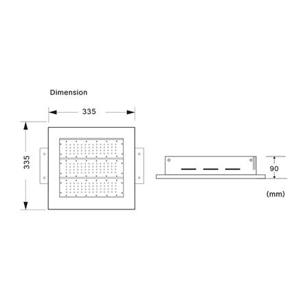โคมฝังฝ้า LED SHINING CANOPY PREMIUM FT-SED-FIX-078 100 วัตต์ DAYLIGHT_5