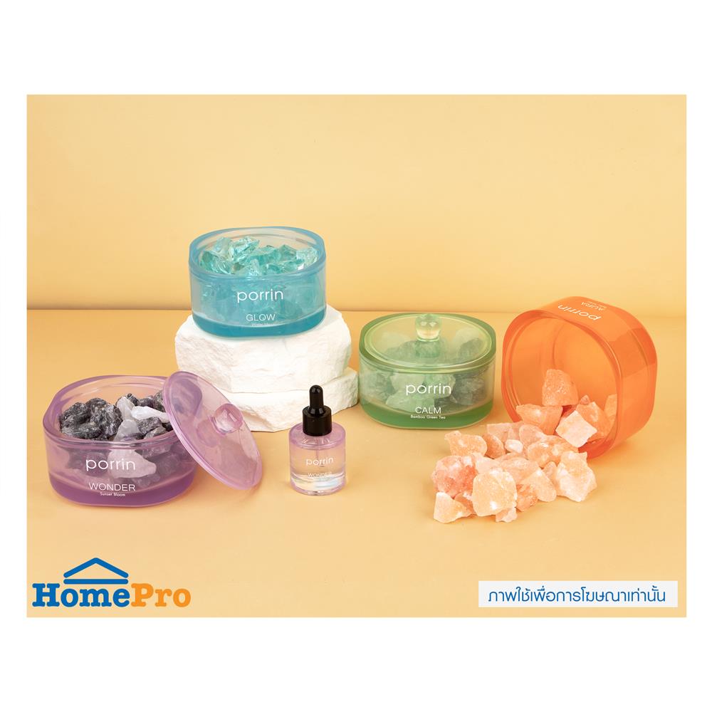 ชุดหินอโรม่าพร้อมน้ำหอม PORRIN MOOD OF THE DAY 500 กรัม + 30 มล. WONDER
