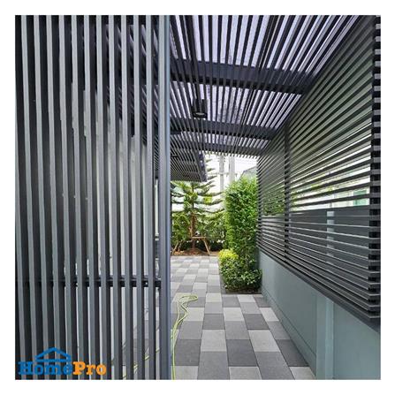 ระแนงเหล็กเคลือบลายไม้ ARON 4 นิ้ว สีกราไฟท์_1