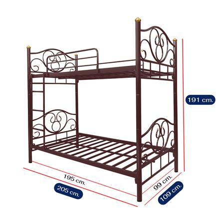 เตียง 2 ชั้น THAIBULL SSTLOT2F-0141-105R สีน้ำตาล_8