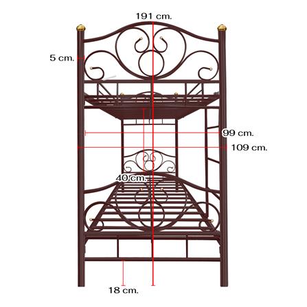 เตียง 2 ชั้น THAIBULL SSTLOT2F-0141-105R สีน้ำตาล_10