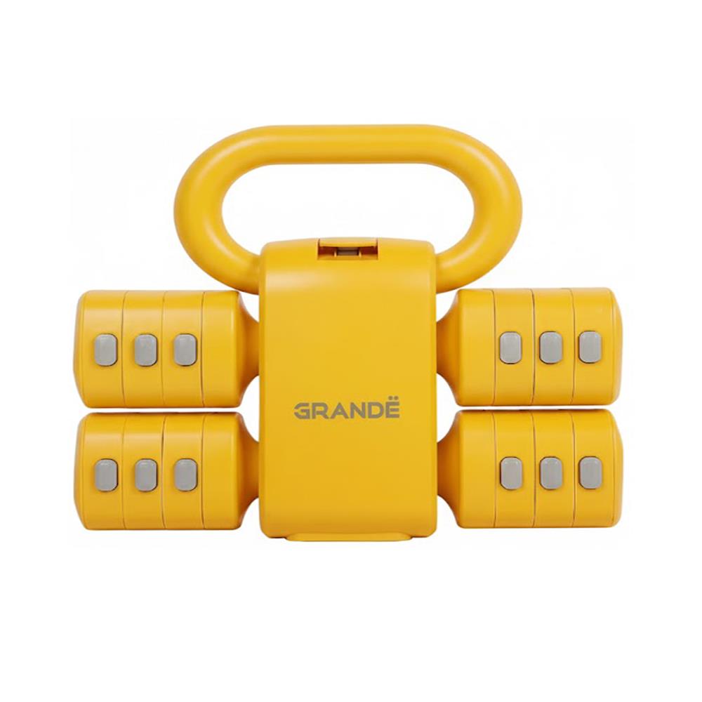 แคทเทิลเบลและดัมเบลปรับน้ำหนัก GRANDE 5 กก. สีเหลือง