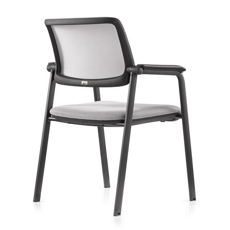 เก้าอี้รับรอง FURDINI LEON ผ้า/PP สีเทา_3