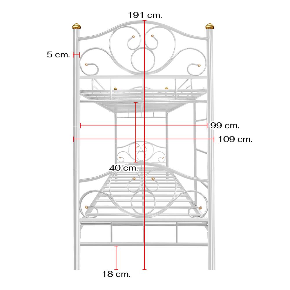 เตียง 2 ชั้น THAIBULL SSTLOT2F-0141-105R สีขาว