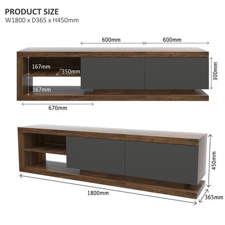 ตู้วางทีวี TOMATO HOME DOLCE 180 ซม. สีเทา_5