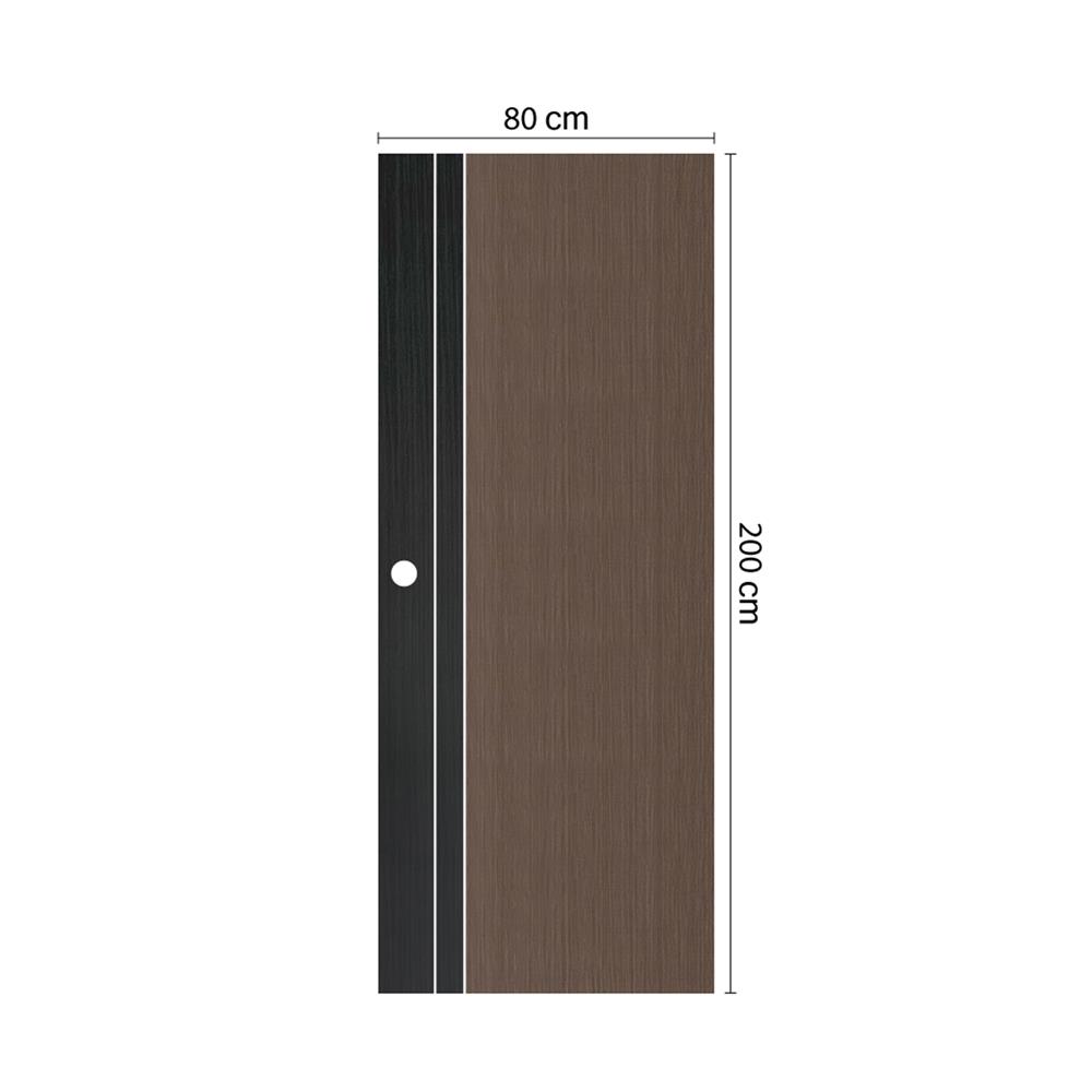 ประตูภายใน UPVC เจาะลูกบิด ECO-DOOR PX1 80x200 ซม. สีทูโทนโอ๊ค