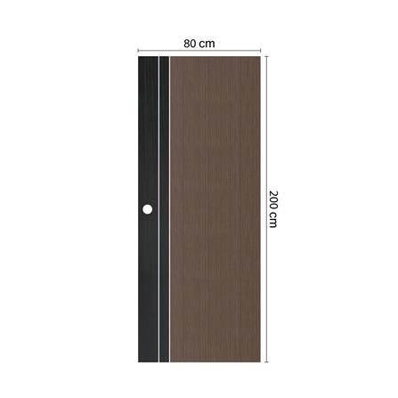 ประตูภายใน UPVC เจาะลูกบิด ECO-DOOR PX1 80x200 ซม. สีทูโทนโอ๊ค_3