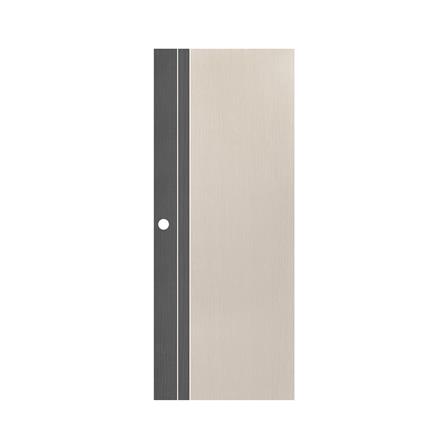 ประตูภายใน UPVC เจาะลูกบิด ECO-DOOR PX2 80x200 ซม. สีครีมทูโทนเทา_0