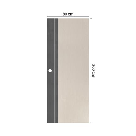 ประตูภายใน UPVC เจาะลูกบิด ECO-DOOR PX2 80x200 ซม. สีครีมทูโทนเทา_3