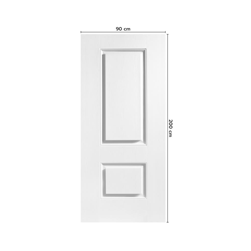 ประตูภายนอก UPVC ไม่เจาะลูกบิด ECO-DOOR UPVC2 90x200 ซม. สีขาว