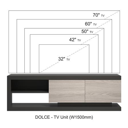 ตู้วางทีวี TOMATO HOME DOLCE 150 ซม. สีเทา_5