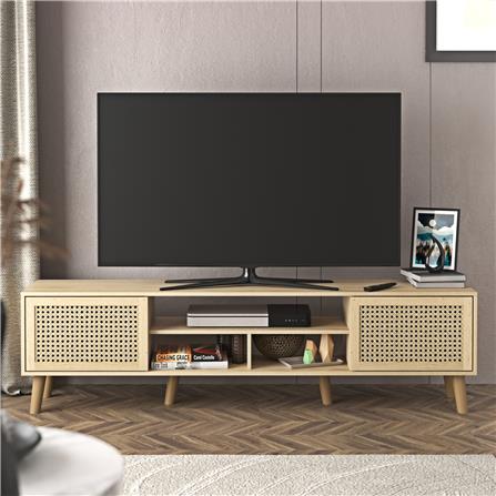 ตู้วางทีวี TOMATO HOME MILLERS RATTAN 180 ซม. สีโอ๊ค_3