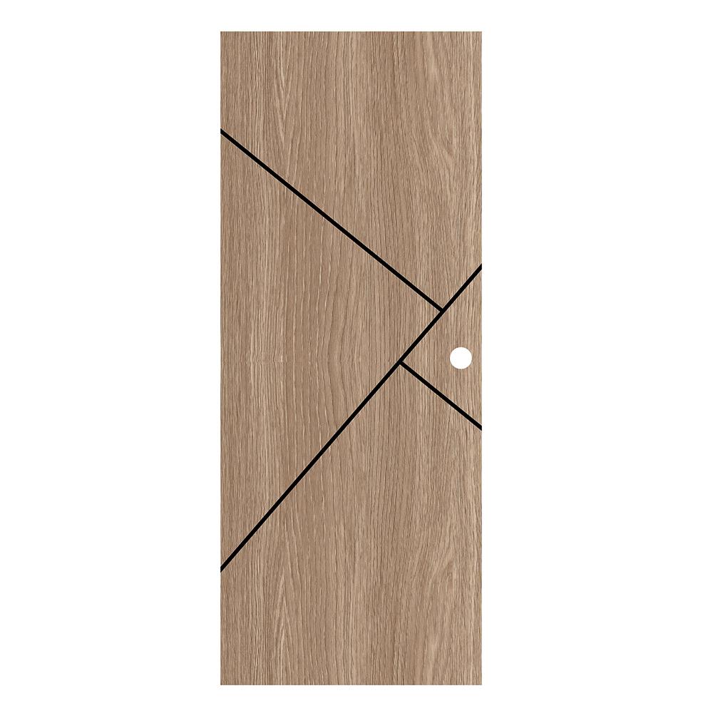 ประตูภายใน UPVC เจาะลูกบิด MODERNWOOD LMWNR012 80x200 ซม. สี BROWN WALNUT