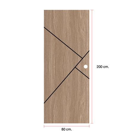 ประตูภายใน UPVC เจาะลูกบิด MODERNWOOD LMWNR012 80x200 ซม. สี BROWN WALNUT_3