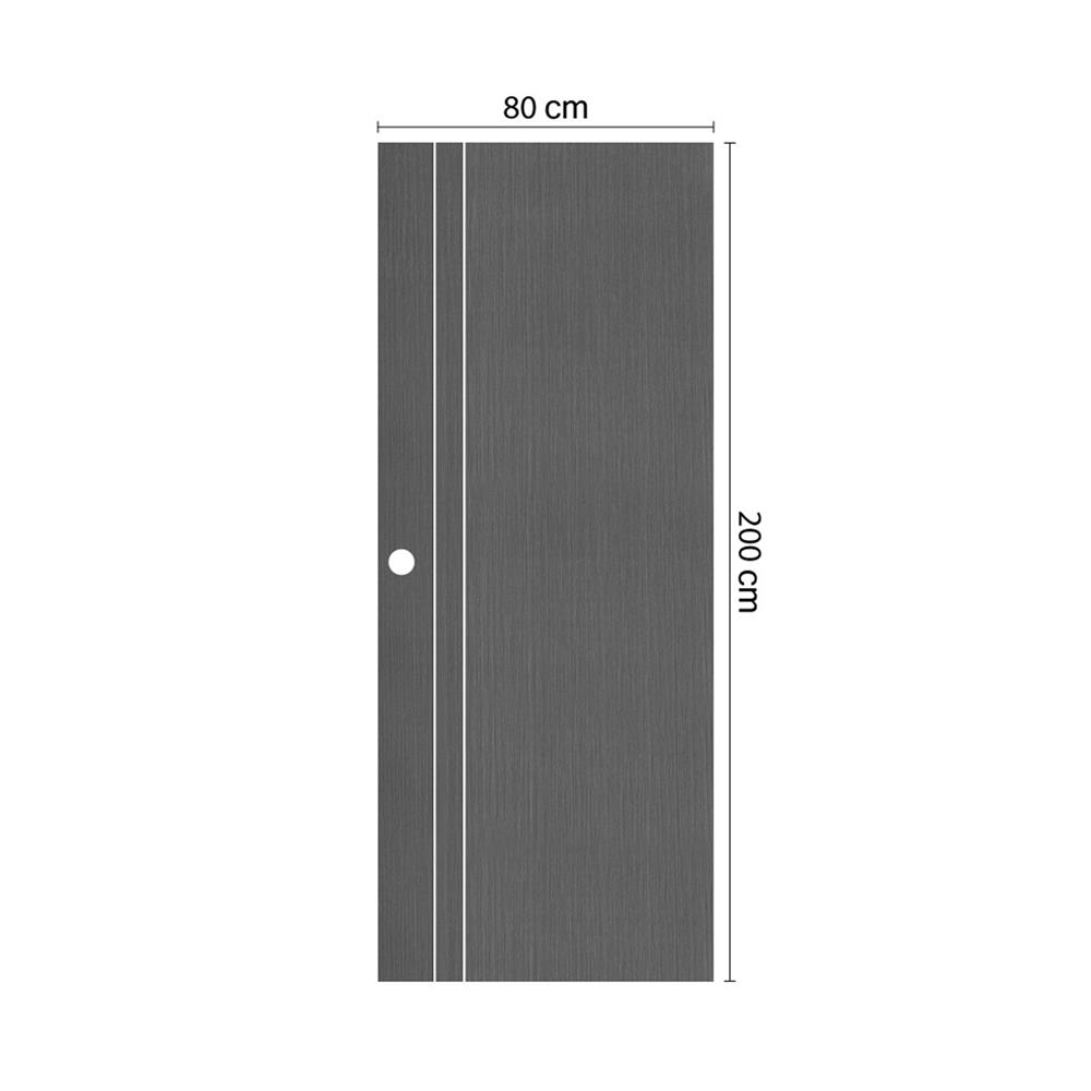 ประตูภายใน UPVC เจาะลูกบิด ECO-DOOR PE1 80x200 ซม. สีเทาเข้ม