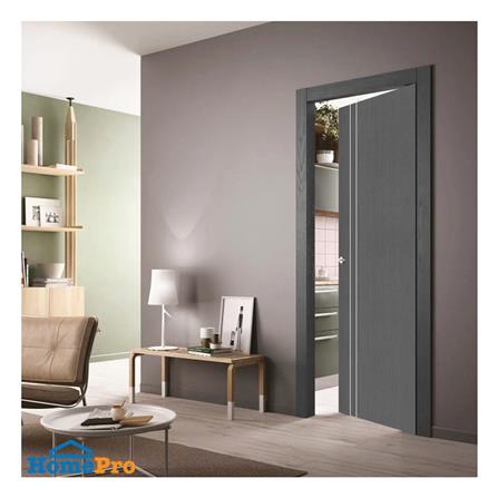 ประตูภายใน UPVC เจาะลูกบิด ECO-DOOR PE1 80x200 ซม. สีเทาเข้ม_2