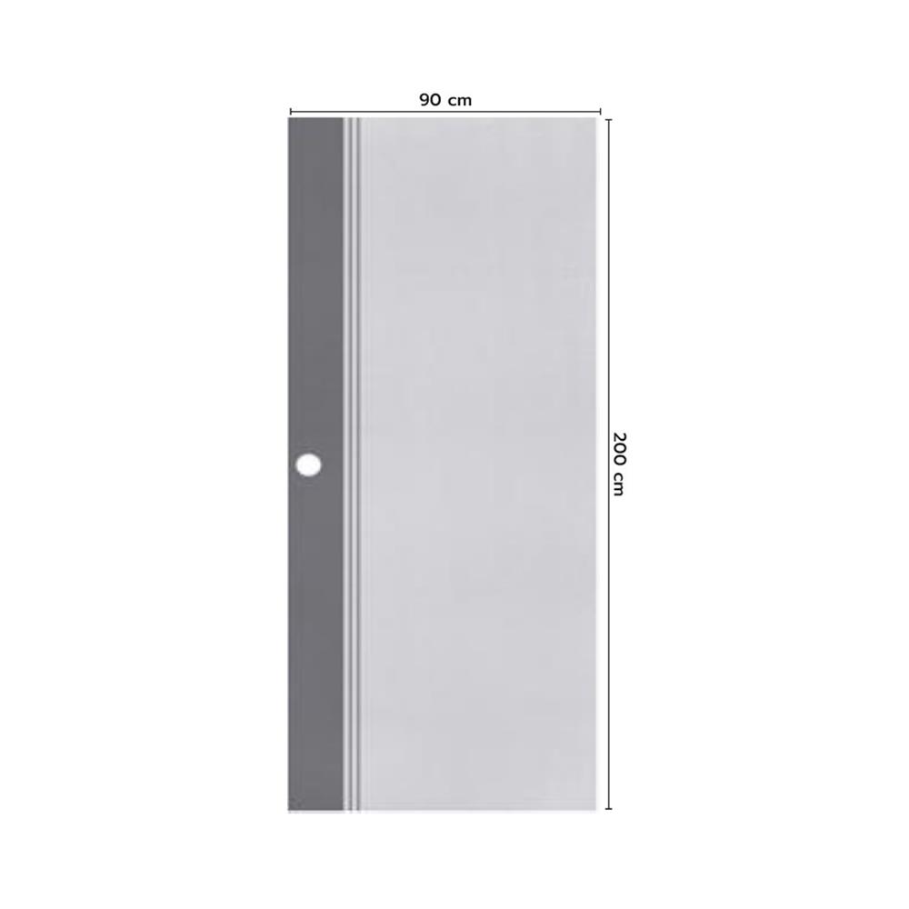 ประตูภายนอก UPVC เจาะลูกบิด ECO-DOOR ED1 90x200 ซม. สีขาว/เทา