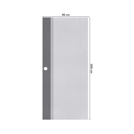 ประตูภายนอก UPVC เจาะลูกบิด ECO-DOOR ED1 90x200 ซม. สีขาว/เทา_3
