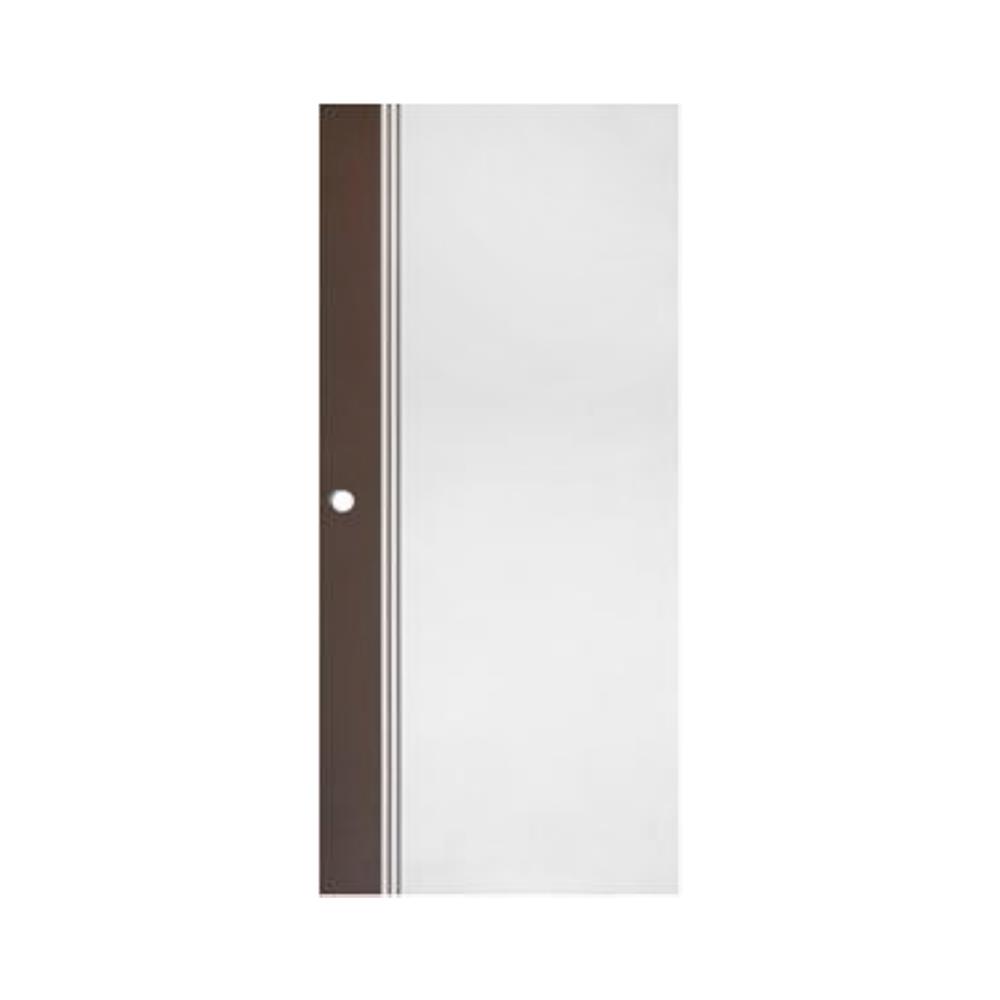 ประตูภายนอก UPVC เจาะลูกบิด ECO-DOOR ED2 90x200 ซม. สีขาว/โอ๊ค