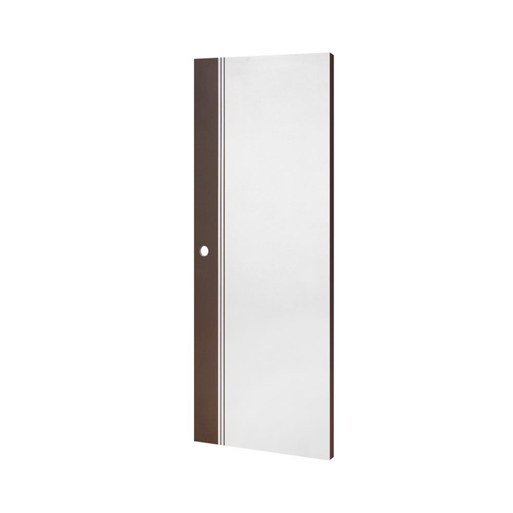 ประตูภายนอก UPVC เจาะลูกบิด ECO-DOOR ED2 90x200 ซม. สีขาว/โอ๊ค