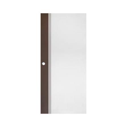 ประตูภายนอก UPVC เจาะลูกบิด ECO-DOOR ED2 90x200 ซม. สีขาว/โอ๊ค_0