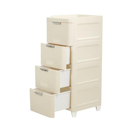ตู้ลิ้นชัก 4 ชั้น STACKO LINNA 35x41x90 ซม. สีครีม_2