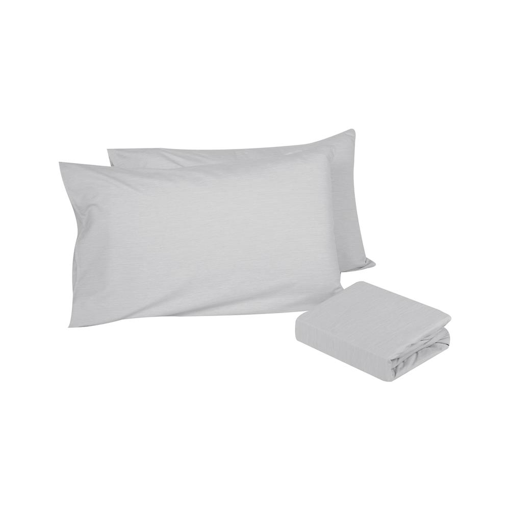 ชุดผ้าปูที่นอน 5 ฟุต (ชุด 3 ชิ้น) HOME LIVING STYLE SERENO สี LIGHT GREY