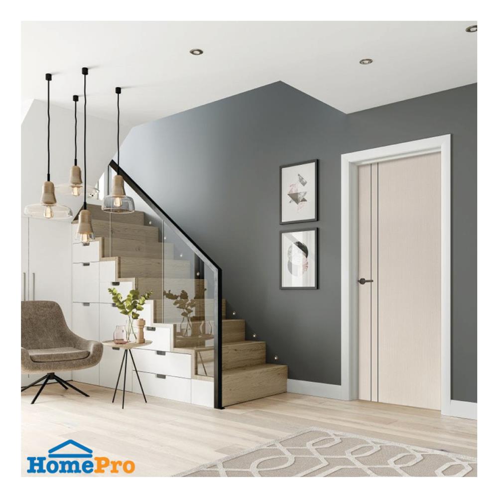 ประตูภายใน UPVC เจาะลูกบิด ECO-DOOR PE3 80x200 ซม. สีน้ำตาล