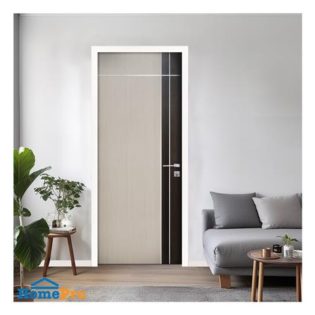 ประตูภายใน WPC ไม่เจาะลูกบิด ECO-DOOR WP2 90x200 ซม. สีครีมทูโทน_1