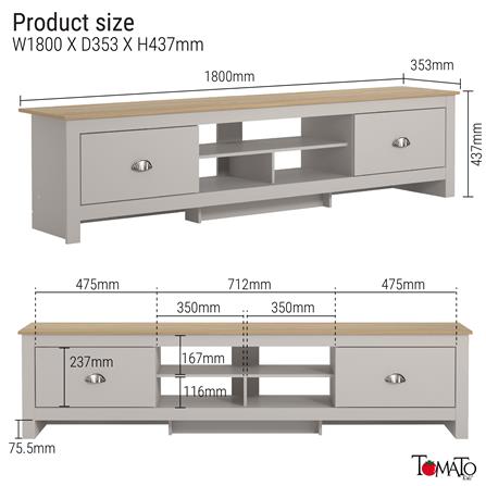 ตู้วางทีวี TOMATO HOME LEXINGTON 180 ซม. สีเขียว_4