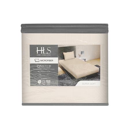 ชุดผ้าปูที่นอน 3.5 ฟุต (ชุด 2 ชิ้น) HOME LIVING STYLE MANDELA สี BEIGE_4