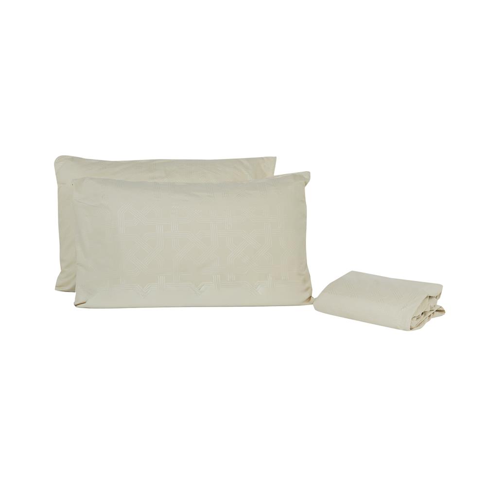 ชุดผ้าปูที่นอน 6 ฟุต (ชุด 3 ชิ้น) HOME LIVING STYLE MANDELA สี BEIGE