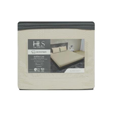 ชุดผ้าปูที่นอน 6 ฟุต (ชุด 3 ชิ้น) HOME LIVING STYLE MANDELA สี BEIGE_5