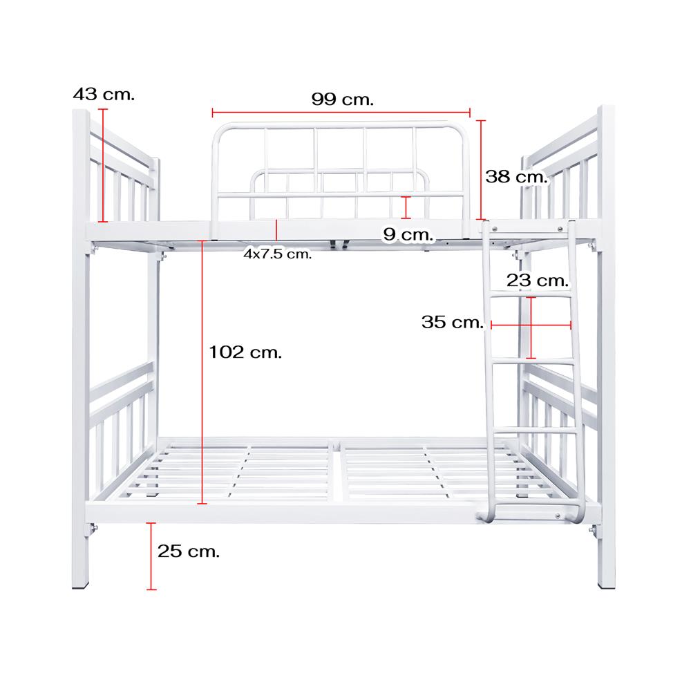 เตียง 2 ชั้น THAIBULL SSTSIL2F-0141-105R สีขาว