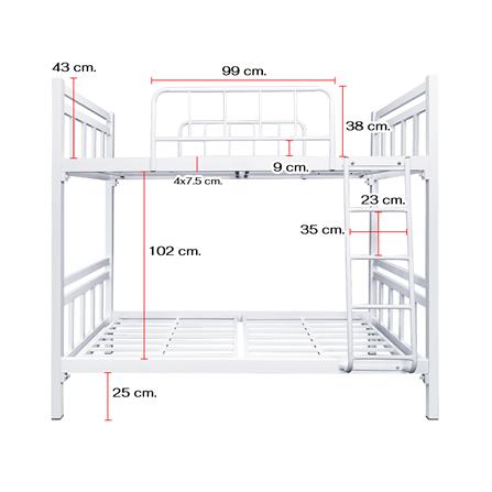 เตียง 2 ชั้น THAIBULL SSTSIL2F-0141-105R สีขาว_7