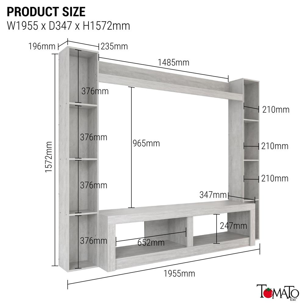 ตู้วางทีวี TOMATO HOME PRESLEY 195.5 ซม. สีขาว