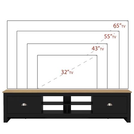 ตู้วางทีวี TOMATO HOME LEXINGTON 180 ซม. สีดำ_5