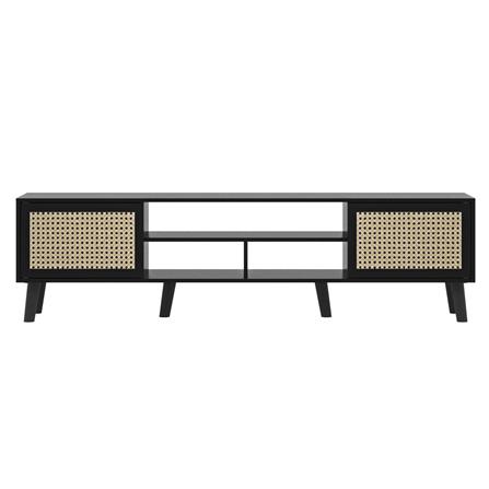 ตู้วางทีวี TOMATO HOME MILLERS RATTAN 180 ซม. สีดำ_1