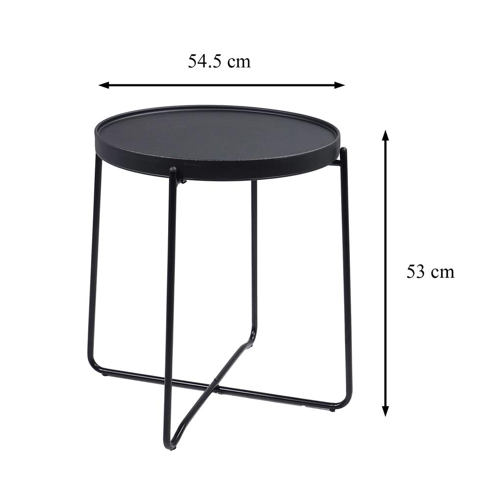 โต๊ะข้าง FURDINI FLINT สีดำ