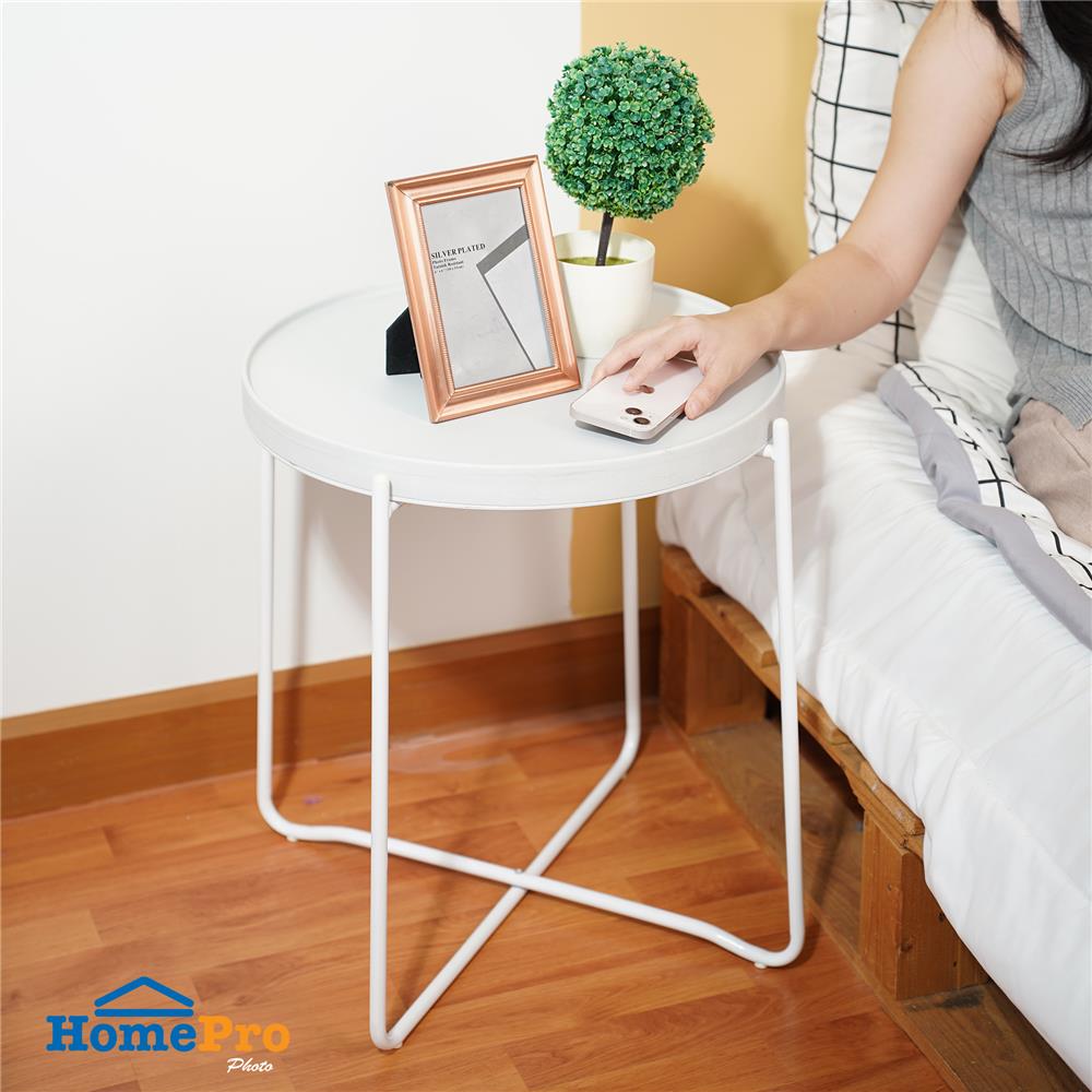 โต๊ะข้าง FURDINI FLINT สีขาว