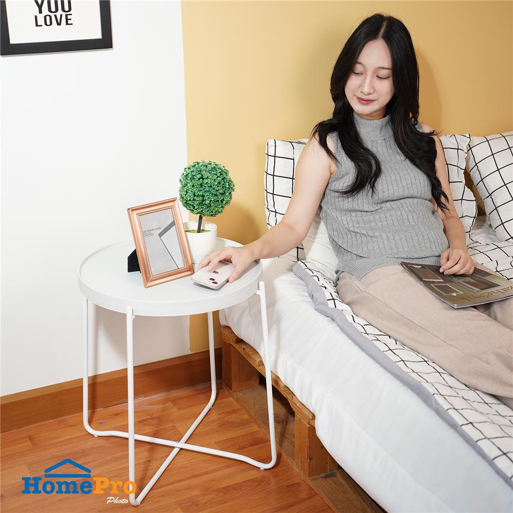 โต๊ะข้าง FURDINI FLINT สีขาว