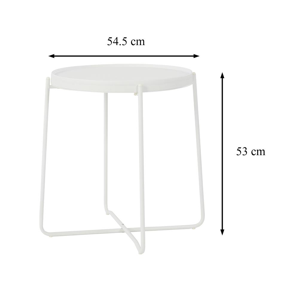 โต๊ะข้าง FURDINI FLINT สีขาว