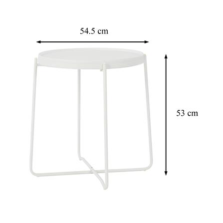 โต๊ะข้าง FURDINI FLINT สีขาว_9