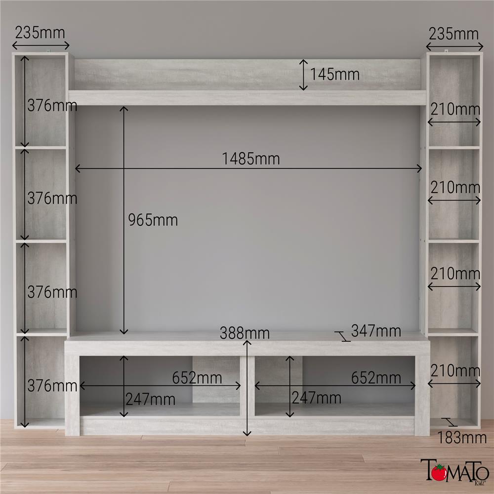 ตู้วางทีวี TOMATO HOME PRESLEY 195.5 ซม. สีเทา