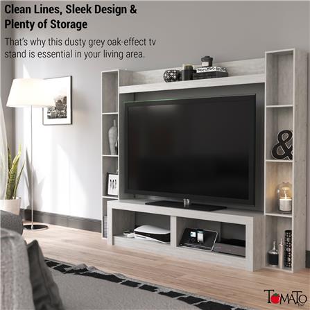 ตู้วางทีวี TOMATO HOME PRESLEY 195.5 ซม. สีเทา_2