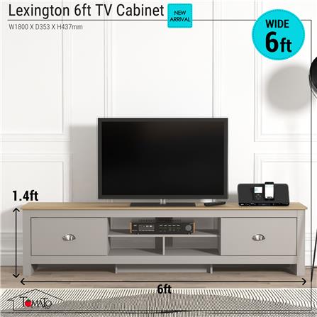 ตู้วางทีวี TOMATO HOME LEXINGTON 180 ซม. สีเทา_3